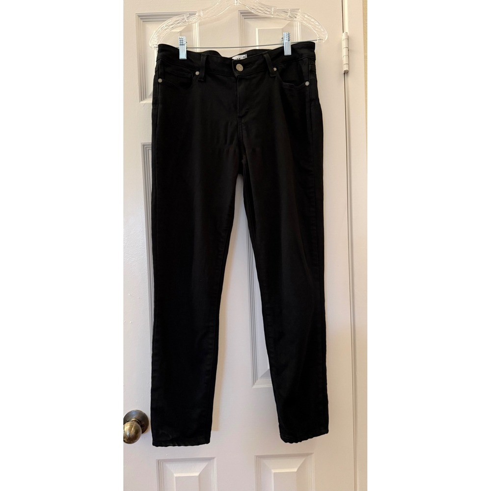 Paige Women Verdugo Ultra Skinny Black Jeans Size 29 Made in USA Hi h Stretch